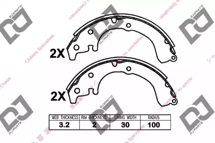 Комлект тормозных накладок DJ PARTS BS1195